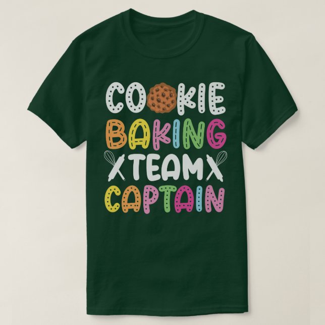 Camiseta Bake Baking Cookie Team Captain Cookie Baking Team (Frente do Design)