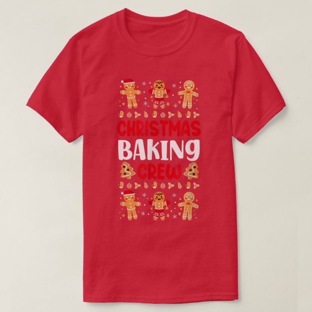 Camiseta Bake Baking Gingerbread Man Christmas Cookie 36 (Frente do Design)