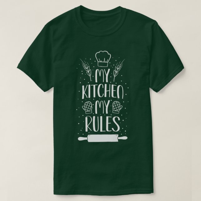 Camiseta Bake Baking Rolling Pin   45 (Frente do Design)
