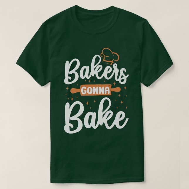 Camiseta Bake Baking Rolling Pin Pun  (Frente do Design)