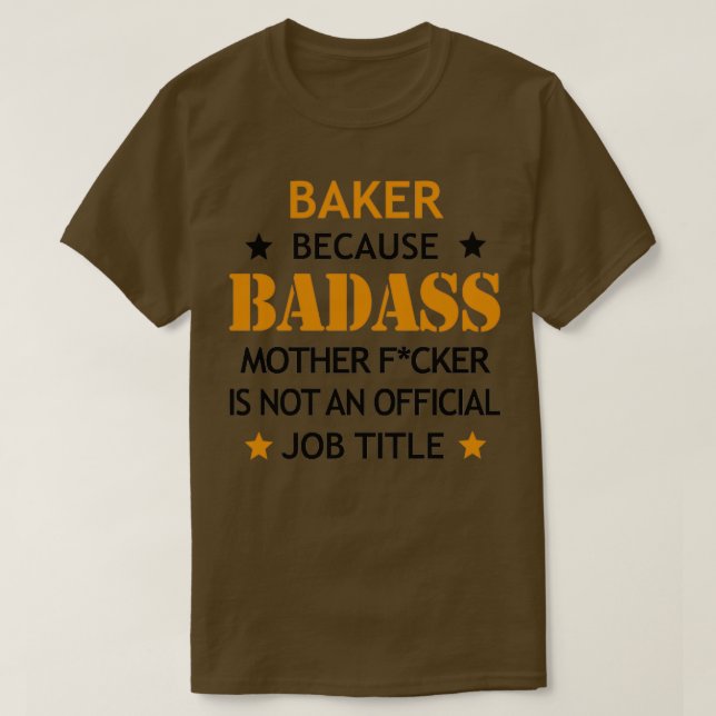 Camiseta Baker Badass Engraçado Presente de Natal de Aniver (Frente do Design)