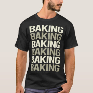 Camiseta Baker de Assar de Texto Branco