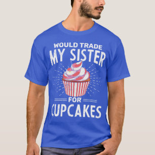 Camiseta Baker Funny Irmãos Comida Cupcake Glacé