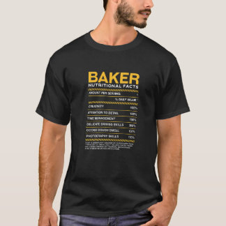 Camiseta Baker Nutrição Fatos de Baking Pastelaria Humor