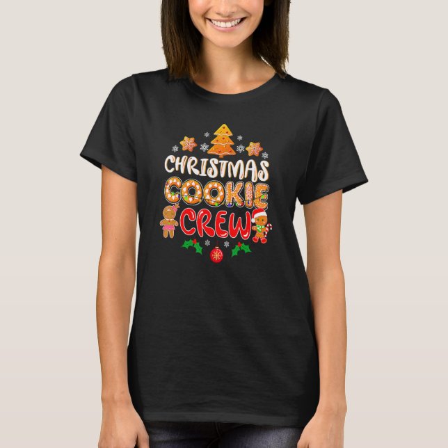 Camiseta Bakers Christmas Cookie Crew Family Baking Team Ho (Frente)
