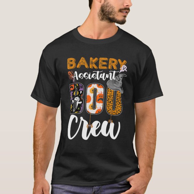 Camiseta Bakery Assistant Boo Crew Halloween Matching Baker (Frente)