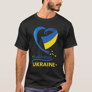Camiseta Bakhmut Ucrânia Bandeira Nacional Emblem Crest