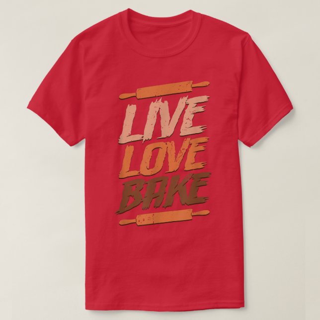Camiseta Baking ao assar de amor vivo (Frente do Design)