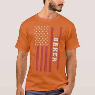 Camiseta Baking Baker Cozinhar Cake Cupcake EUA Bandeira EU