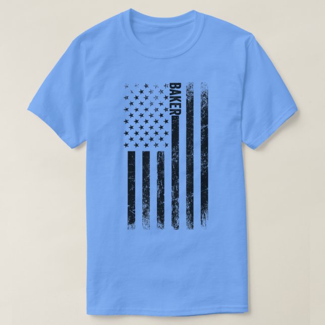 Camiseta Baking - Bandeira Americana Orgulhosa (Frente do Design)