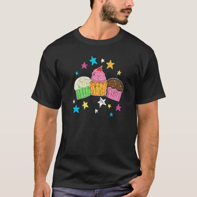 Camiseta Baking Delicious  Cupcake   Vintage Cupcakes (Frente)