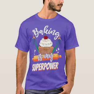 Camiseta Baking é minha super poderosa pastelaria de bolos