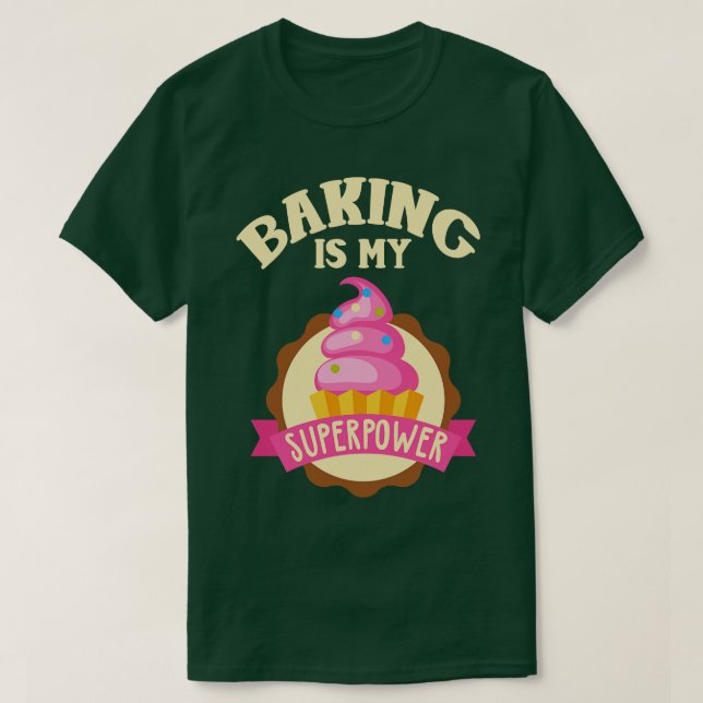 Camiseta Baking É Minha Superpotência (Frente do Design)