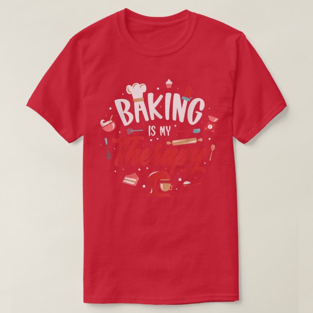 Camiseta Baking É Minha Terapia 486 (Frente do Design)