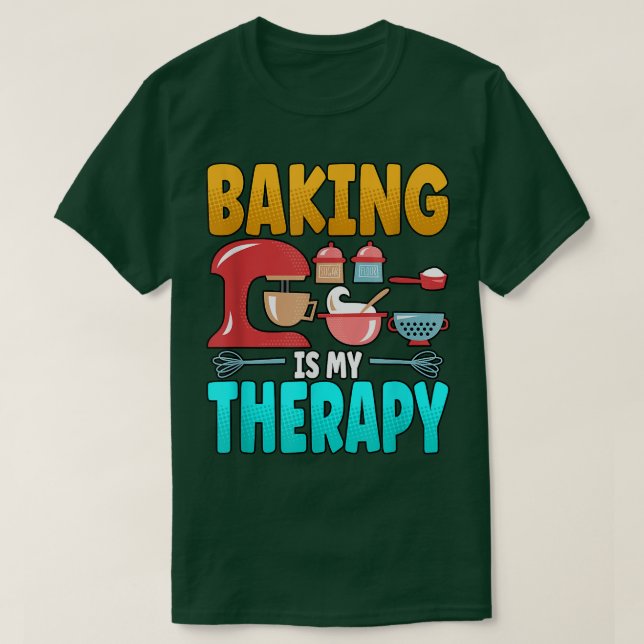 Camiseta Baking é minha terapia 496 (Frente do Design)