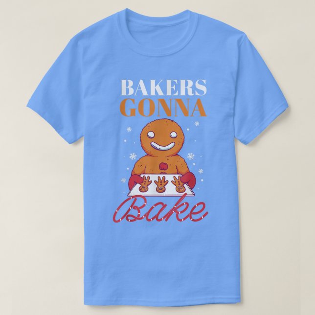 Camiseta Baking Gingerbird Man Christmas Bakers GonAssar (Frente do Design)