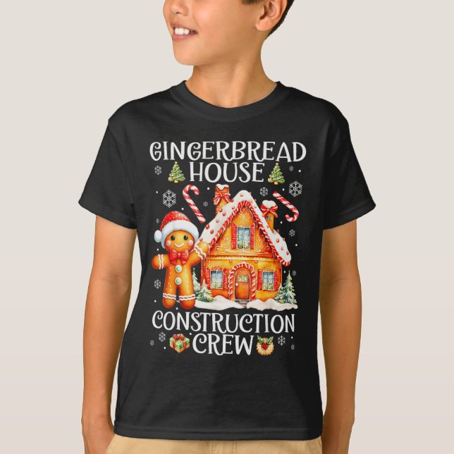Camiseta Baking Gingerbread House Construction Crew Christm (Frente)