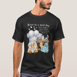 Camiseta Baking Gnomo Amante Chef Gnomos Cute Engraçado Cot