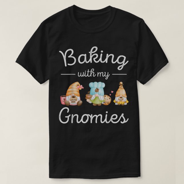 Camiseta Baking Gnomos Mulheres Gnomo Baker (Frente do Design)