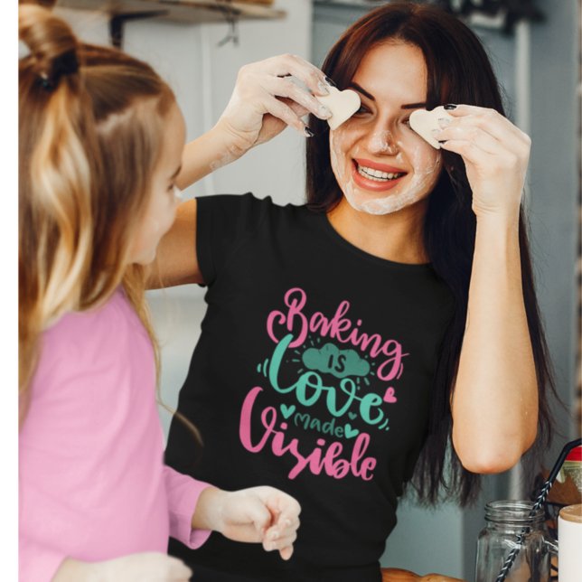Camiseta Baking Love Feed Bakery Celebrado Citação Visível  (Criador carregado)