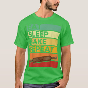 Camiseta Baking Lovers Bake Bakers Comem Assar do Sono Repe
