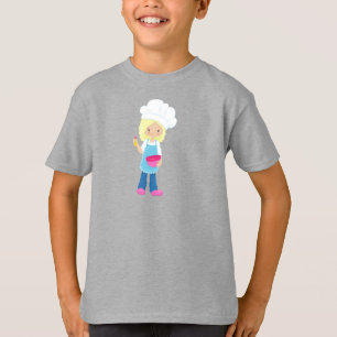 Camiseta Baking, padeiro, pastelaria, gata-branca, cabelo l