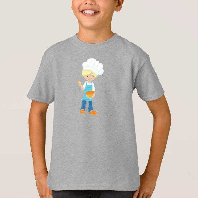 Camiseta Baking, padeiro, pastelaria, rapaz bonito, cabelo  (Frente)