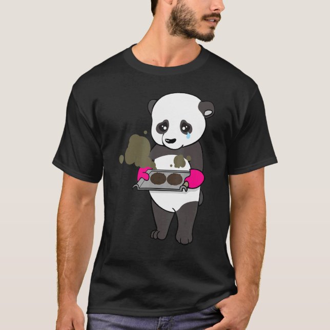 Camiseta Baking Saiu Errado Panda Bear Chef Culinário Baker (Frente)