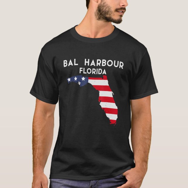 Camiseta Bal Harbor Florida EUA State America Viagem Flori (Frente)