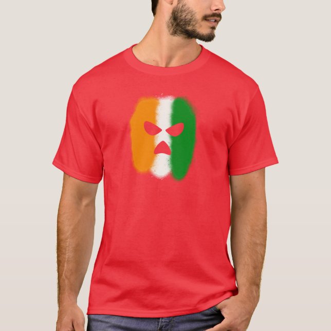 Camiseta Balaclava de estilhaços de tinta pulverizada (Frente)