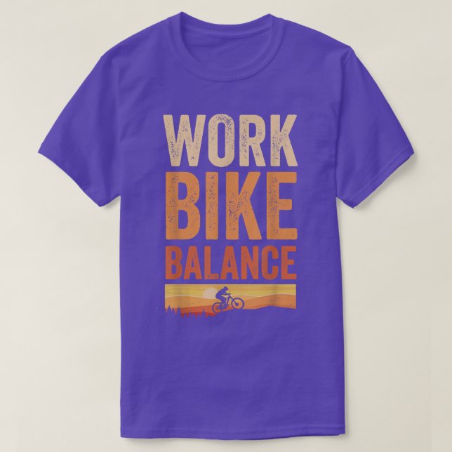 Camiseta Balança de bicicleta de trabalho MTB de bicicleta  (Frente do Design)