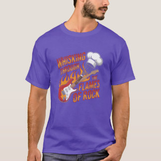 Camiseta Balançando através das Chamas da garota do Rock