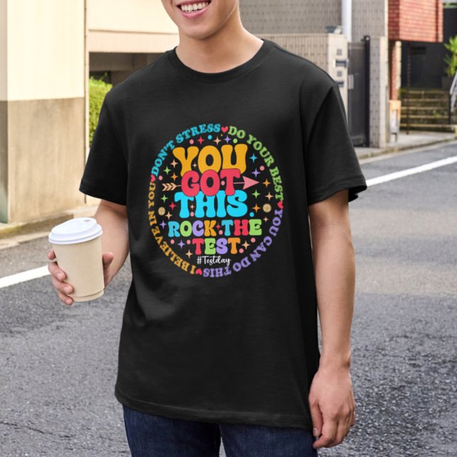 Camiseta Balance a Prova Dia de Teste de Professor Você Con (Criador carregado)