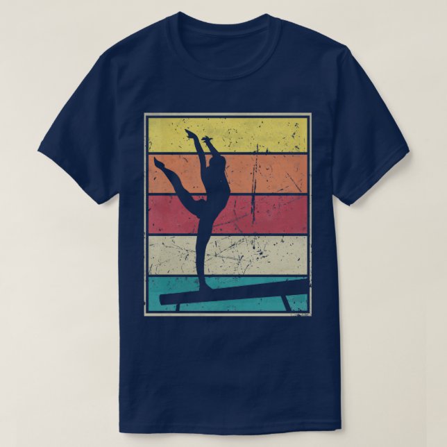 Camiseta Balance Beam Gymnastics Girl (Frente do Design)