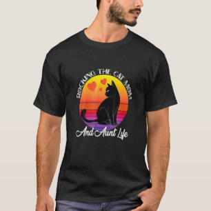 Camiseta Balanceando Ele Gata Mãe E Tia Vida Gata Mãe E Amo
