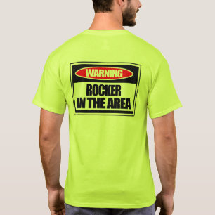 Camiseta Balancim de advertência no t-shirt da área