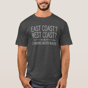 Camiseta Balanço da costa oeste   da costa leste ambas as