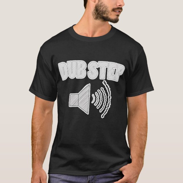 Camiseta Balanço de Dubstep (preto) (Frente)