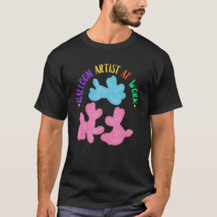 Camiseta Balão Artista No Trabalho Balão De Torção Balão Um