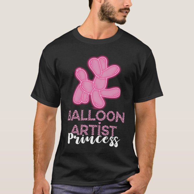 Camiseta Balão Artista Princesa Balão Twister Cachorro Balo (Frente)