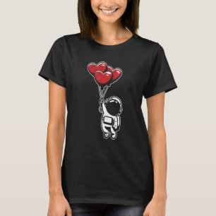 Camiseta Balão Coração de Astronauta Dia dos Namorados Espa