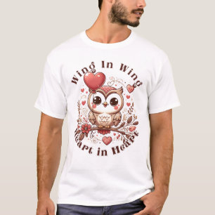 Camiseta Balão de Amor de Coruja Encantada