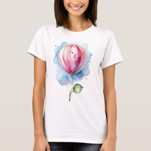 Camiseta Balão de ar quente em nuvens