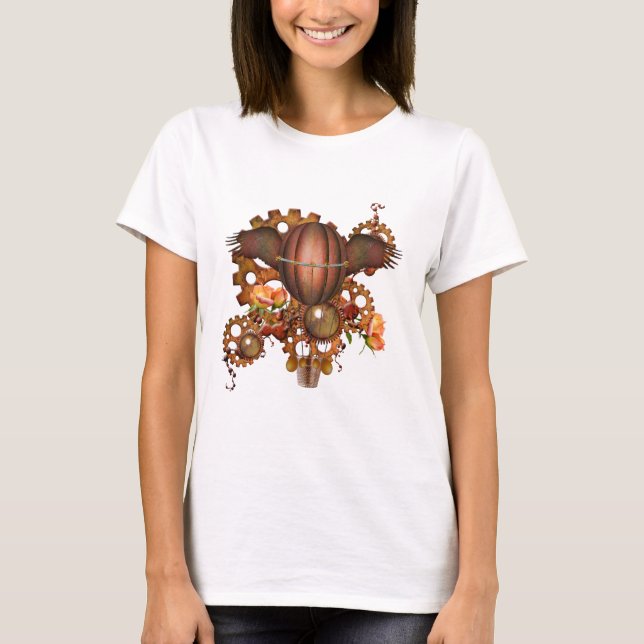 Camiseta Balão de Ar Quente Steampunk (Frente)