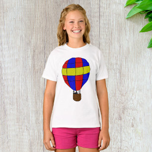Camiseta Balão de Ar Quente Vermelho Azul e Amarelo