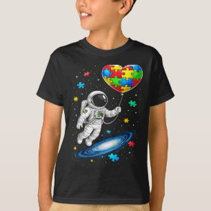 Camiseta Balão de astronauta autismo consciência do autismo