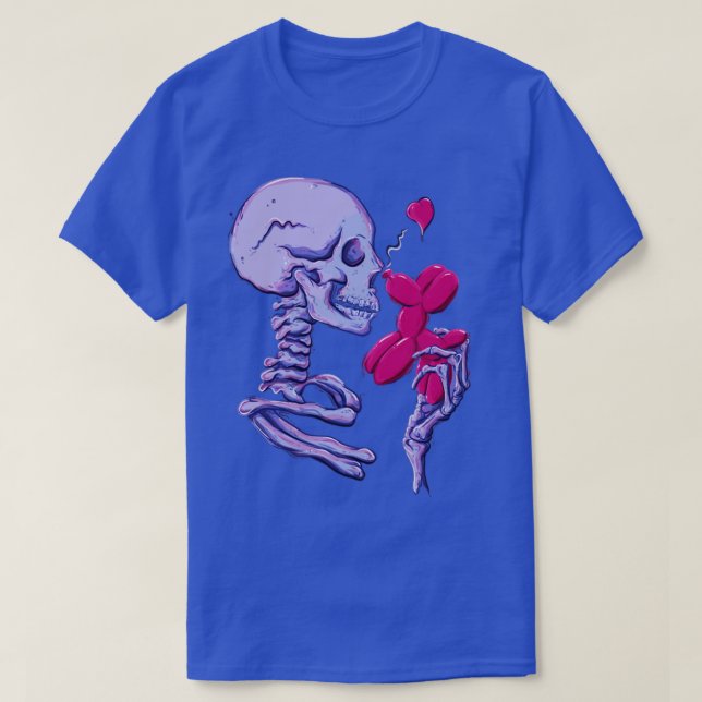 Camiseta Balão de esqueleto (Frente do Design)
