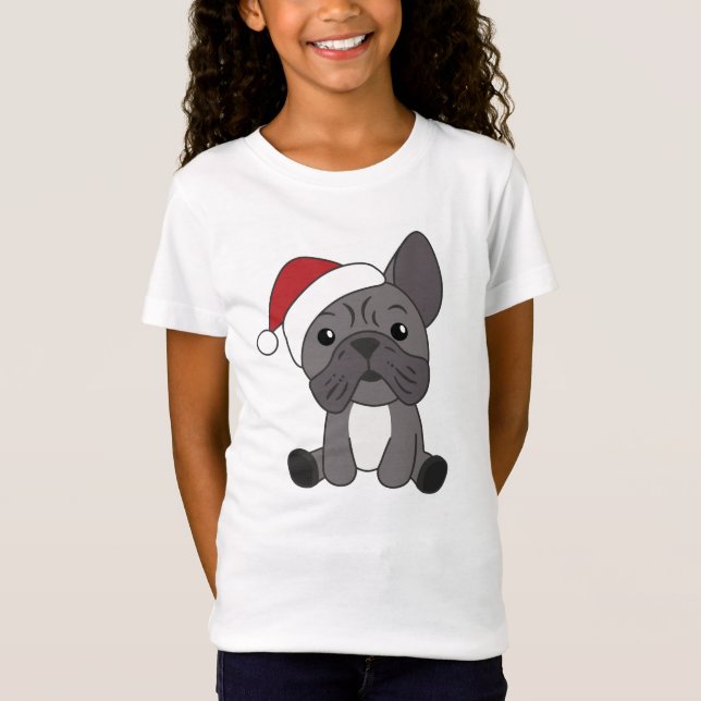Camiseta Balão de Natal Francês - Animais de inverno para n (Frente)