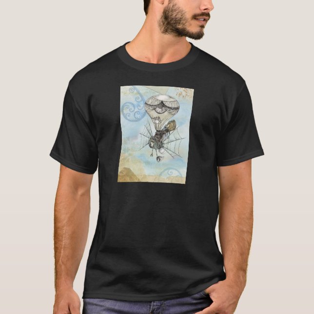 Camiseta balão de steampunk (Frente)