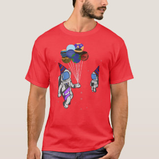 Camiseta Balão do Astronauta de 7 anos